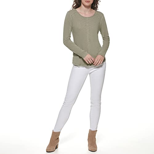 Image of DKNY Women's Crewneck Long Sleeve Layering Top