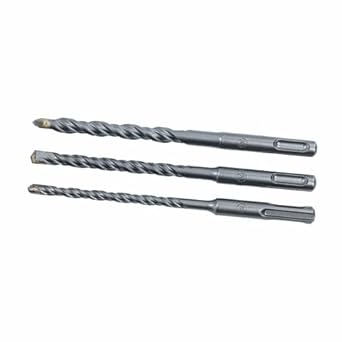 Camron Pro Combo of 3 Rotary Hammer Drill Bit SDS-Plus Carbide Tipped Hammer Drill Bit With Optimized Flute With 1 Year Warranty (6, 8, 10 mm)