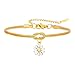 HOAETDIENTE Daisy Flower Charrm Bracelet Gold Color Stainless Steel Adjustable Knot Snake Chain Women Fashion Jewelry Gift
