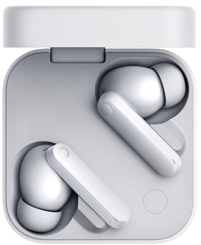 Image of AlakhDM Bluetooth 5.3 Wireless Earbuds with HD Calling Mic, Deep Bass Stereo Sound, Low Latency Gaming, Type-C Fast Charging, Touch Control TWS Earphones(White)
