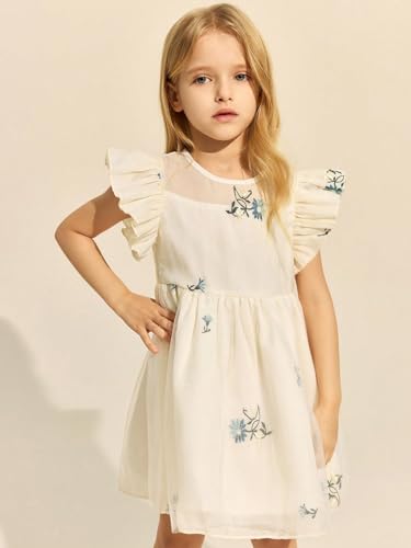 Image of TAGAS Girls' Long-Sleeve Floral Party Dress with Big Bow||Baby Girl Dress|| Frock for Girls|prinsses Dresses | Dress for Girls|