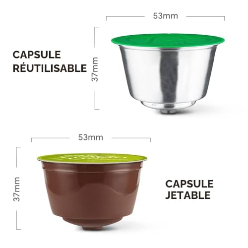 Capsules rechargeables Dolce Gusto : 2 dosettes réutilisables avec cuillère et brosse - 7
