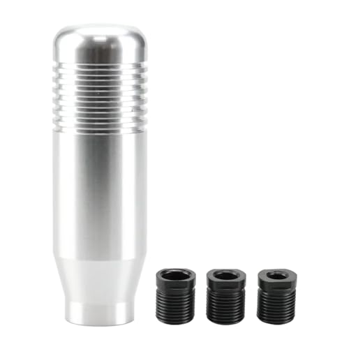 JNNJ Palanca De Cambio Manual 8.5cm, Pomo De La Palanca Cambios Manual Aleación Aluminio, Mango Palanca Para El Cambio Marchas Del Coche, Para La Mayoría De Los Coches Cambio Manual(Plata)