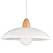 Produktbild Helios Leuchten 2033610 moderne LED Pendellampe | Hängelampe Leuchte Holz | Pendelleuchte Glas weiss | Küchenlampe Landhausstil | Deckenlampe Buche 1-flammig