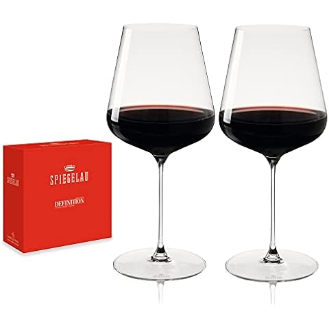 Spiegelau Definition Bordeaux Wine Glasses, European-Made Lead-Free Crystal, Dishwasher Safe, Set of 2, 26 Ounces Cover
