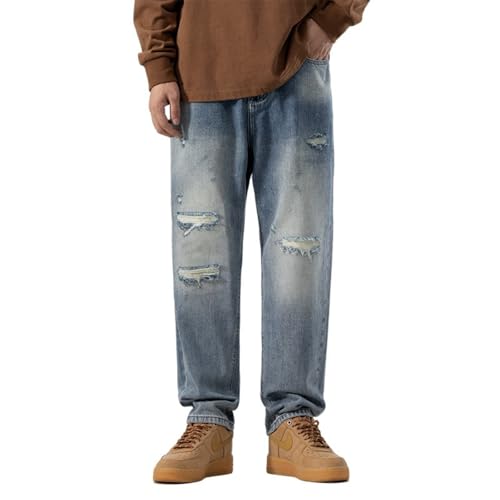Jeans Pants Trousers Denim Spring and Autumn Men's Loose Non Elastic Cone Classic