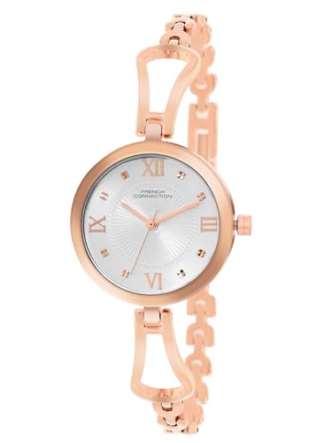 French Connection Analog Silver Dial Womens Watch-FCN081RGM (B0D78L7696) Amazon Price History, Amazon Price Tracker