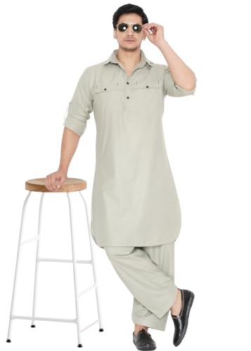 Image of K-ROYALS D-6 Cotton Blend Pathani suit for mens