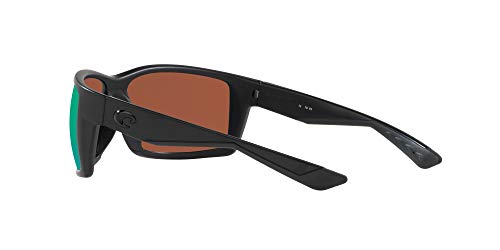 image for Costa Del Mar Men's Reefton Polarized Rectangular Sunglasses, Blackout