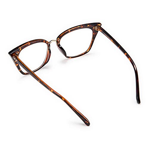 Image of ZUVGEES 2 Pack Womens Cute Oversized Cat Eye Blue Light Blocking Reading Glasses Computer Readers