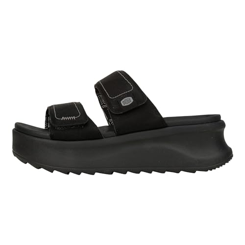 Hey Dude Women's Delray Slide Classic Black/Black Size 7 | Women's Shoes | Women Slip-on Sandals | Comfortable & Light-Weight4