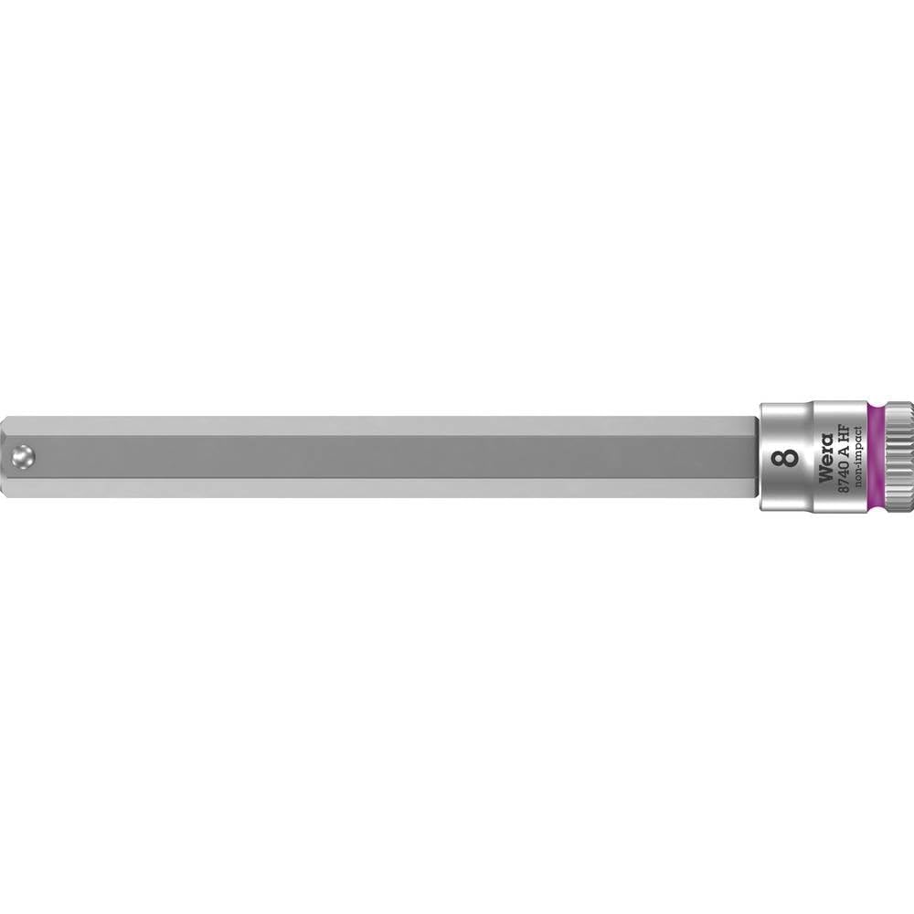 Wera 05003340001 8740 A HF Zyklop Bitnuss mit 1/4"-Antrieb mit Haltefunktion, 8.0 x 100 mm, Pink