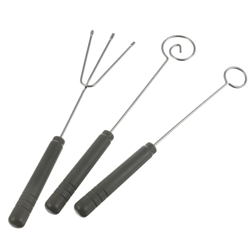 Ciieeo Ensemble de 3 Fourchettes à Tremper en Chocolat en Acier Inoxydable, Design Ergonomique, Faciles à Nettoyer, pour Fruits et Barbecue
