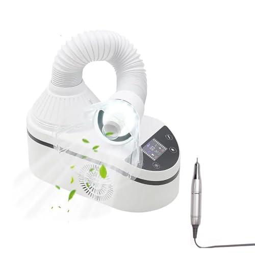 Colector de polvo, 230 W, extractor de polvo de uñas, velocidad ajustable, portátil y silencioso, para salón de uñas, laboratorio dental