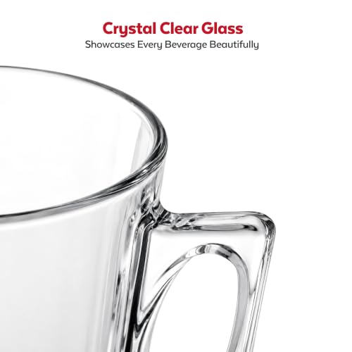 Image of QNQ Transparent Tea and Coffee Cup, Glass Cups, Clear Tea Cups Glass, (130ml, Set of 6)