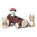 Tender Leaf Toys - Timber Taxi - Wooden Log Shaped Push Vehicle with 3 Removeable Characters - Open-Ended Play Toy, Explore Role-Play and Imagination for Boys and Girls - Age 18m+