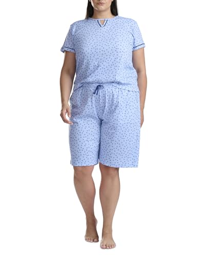 Image of Karen Neuburger Women's [Plus Size] Short Sleeve Bermuda Short Pajama Set