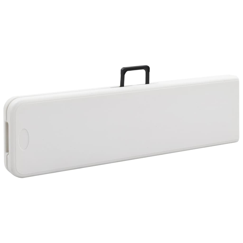Lot de 2 bancs de jardin pliables en polyéthylène haute densité avec cadre en acier, résistants aux intempéries et stables, idéal pour pique-nique, terrasse, balcon, extérieur et camping