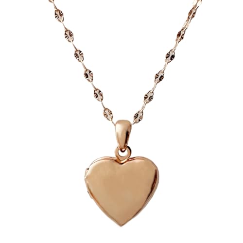 Honeycat 18k Rose Gold-Plated Puffy Heart Locket