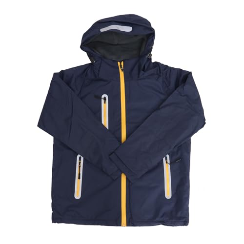 Manteau de randonnée bleu marine XL veste chaude homme en polaire