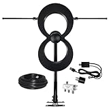 Antennas Direct ClearStream MAX-XR Complete UHF VHF Indoor Outdoor TV Antenna, Multi-Directional, 60-Mile Range – w/Cable, Mast, Amplifier, Splitter