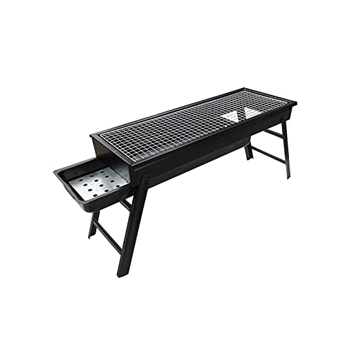 LCRACK BBQ Grill, Ergonomics Compact Portable Black Barbecue Grill Foldable Outdoor Indoor Charcoal bbq Fire