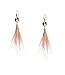 Produktbild TOSH Ohrring - Damen Ohrschmuck, Ohrhänger, Federn, Strassstein, beige, gold (751-552)