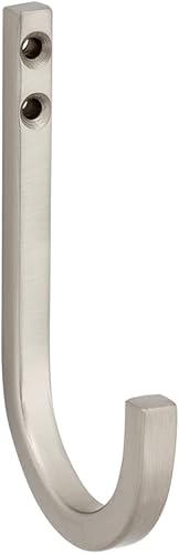 National Hardware N337-904 Gancho multiusos de caña en níquel satinado, 4"