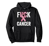 fck cancer nastro rosa sopravvissuto guerriero combattente di consapevolezza felpa con cappuccio