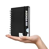 Agenda 2026 Giornaliera con Anelli, Formato 11x16 cm, Perfetta per Appuntamenti e Lavoro – Copertina Rigida Elegante, Design Funzionale, Diario in Italiano da Gennaio a Dicembre (NERO)