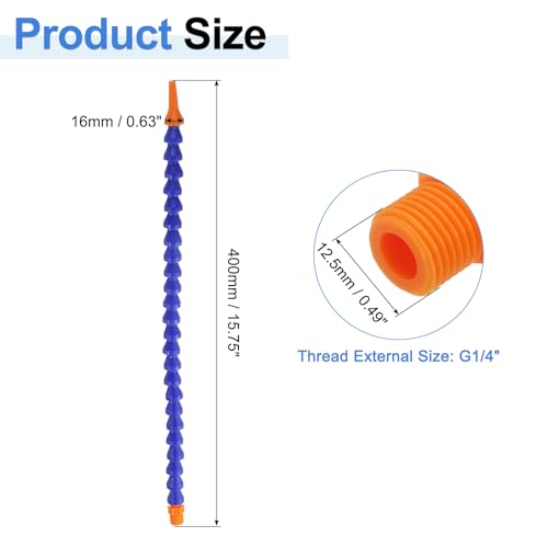 Mangueras flexibles para torno CNC de plástico ajustable con rosca G1/10.2 cm pack de 4 3