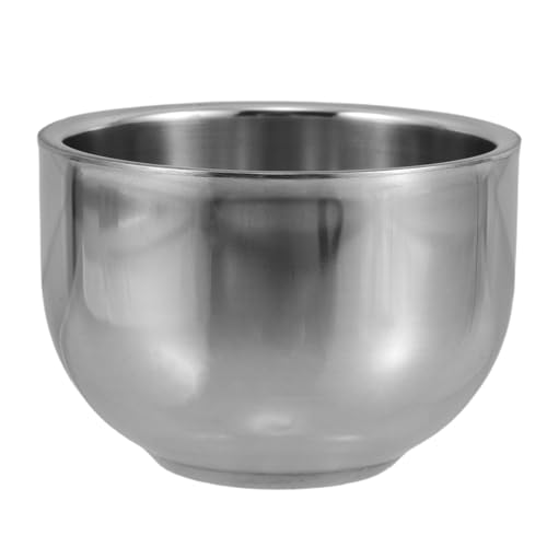 BCOATH Stainless Steel Shaving Soap Bowl Mug Double Layer Design for Travel Versatile Shaving Accessories for Soap Brushes and Facial Easy to Clean with Elegant Finish