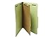 Universal 10251 Pressboard Classification Folder, Letter, Four-Section, Green, 10/Box
