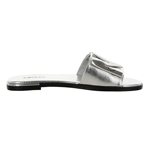 Dkny Women's Isha Flat Sandal, Silver Waltz, 10 #TOP2