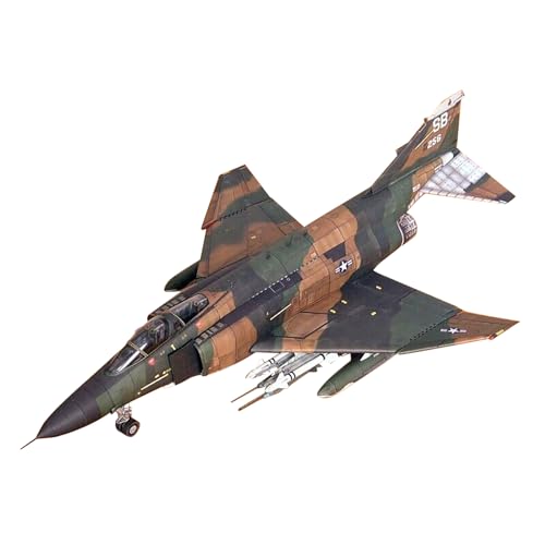 MOOKEENONE 1:33 US F-4B Fighter Military Fighter Aircraft Paper Model Simulation Collection Display (Unassembled Kit)