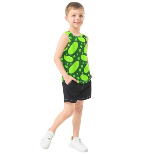 J JOYSAY Cucumber Clovers Field Chartreuse Boys Tank Top Sleeveless Muscle Shirts Quick Dry Kids T-Shirts 3-15T4