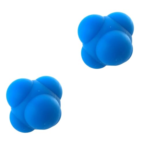 Mikikit 2 Piezas Pelota de Entrenamiento Deportes Pilates Embarazo Yoga para Adultos Gimnasia Pelota de Agilidad refleja de reacción Blue