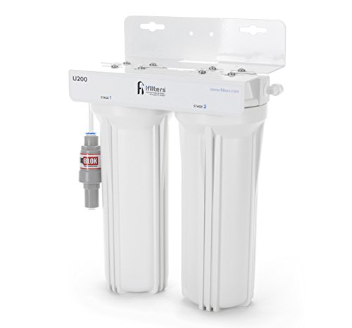 U200 Premium Drinking Water Filtration System 2 Stage W/Designer Faucet & Protection Valve #TOP1