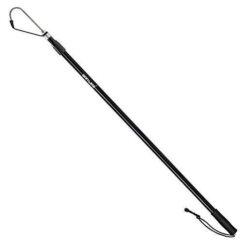 SAN LIKE Telescopic Fishing Gaff,Aluminum/Fiberglass Pole with Nonslip Handle,Stainless Steel