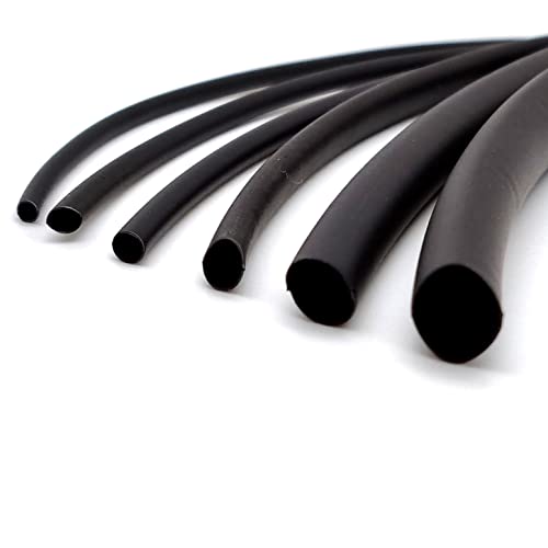 Makashop24 - Schrumpfschlauch 4:1 mit Kleber schwarz Ø 4,0 bis 52,0 mm Auswahl: 25 cm bis 10 Meter (Ø 8,0 mm, 1 Meter) Cover