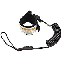 Tookie Surfboard Leash, Coiled Sup Leash Leg Rope, Straight Surf Board Leg Rope, Elastic Safety Outdoor SUP Strap Surfing Leash Rope Adjustable TPU Wrist Coil Leg Foot RopeBlack
