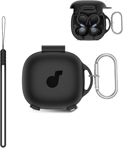 �yMARR�z �ی�J�o�[ Anker Soundcore Sport X30 �p �P�[�X ��p�݌v �V���R���J�o�[ �Ռ��z�� �h�o �����h�~ ���C�����X�[�d�Ή��i�u���b�N�j