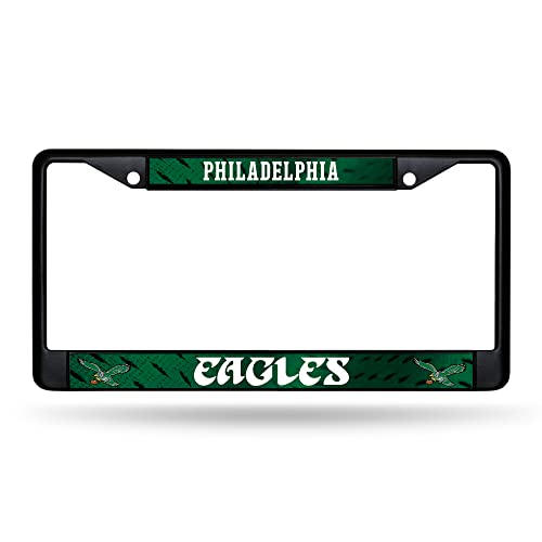 Rico Industries NFL Philadelphia Eagles Black Black Chrome Frame 12 x 6 Car/Truck Auto Accessory