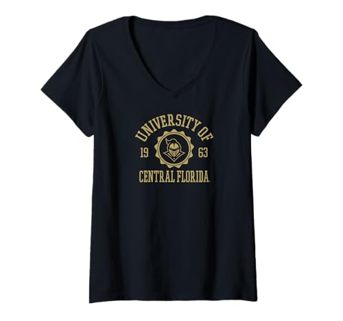 Womens Central Florida Golden Knights Stamp Officially Licensed V-Neck T-Shirt