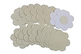 Flirtzy Disposable Waterproof Nipple Cover Pasties, Beige, 5 Pairs per Pack, NippleCovers, Breast Pasties Adhesive Bra Nippleless