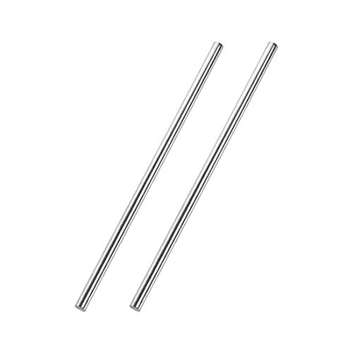 Image of uxcell 5mm x 200mm 304 Stainless Steel Solid Round Rod for DIY Craft - 2pcs