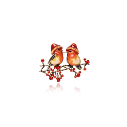 Image of Enamel Bird Brooch for Women Rhinestones Owl /Hummingbird /Eagle /Toucan Lapel Pin Cute Bird Brooches Jewelry Gifts for Mom Wife