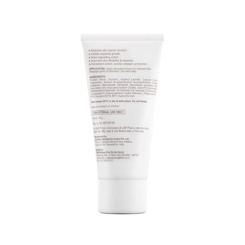 Image of SEN-Z Acne Care Moisturizer for Sensitive & Acne Prone Skin | Oil-Free, Non-Comedogenic Face Moisturizer with 5 Ceramides, Niacinamide, Hyaluronic Acid & Pentavitin | 72Hr Hydration, Barrier Repair & Fast Absorbing Gel Cream | 50g