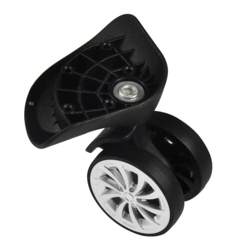 2Pcs Replacement Swivel Wheels, 3.1 x 3.5 x 2.2inch, 360 ° Swivel Plastic Luggage Suitcase Wheels, Universal Wheel Draw Bar Box Accessory-Black