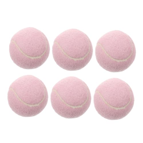 HOLIDYOYO 6pcs Soft Elastic Training Tennis Balls for Playful Beginner Practice Balls for Use for Youth Skill Development and Interactive Pet Play